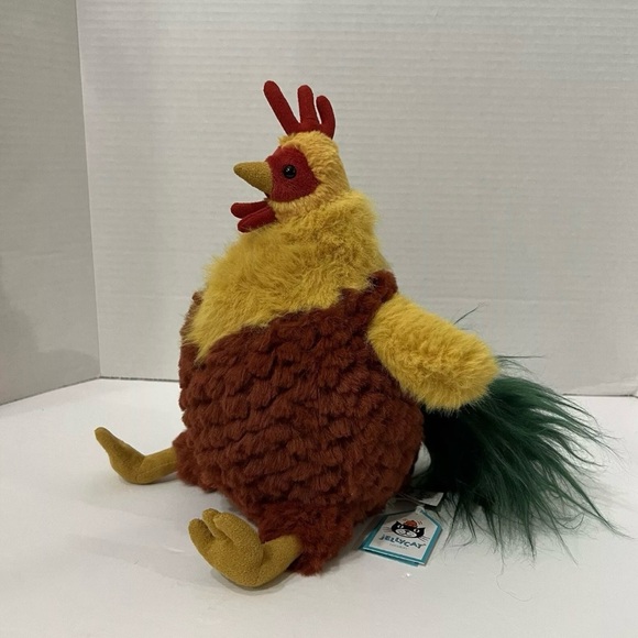 Jellycat CLUNY COCKEREL Plush Stuffed Chicken Rooster Toy RARE